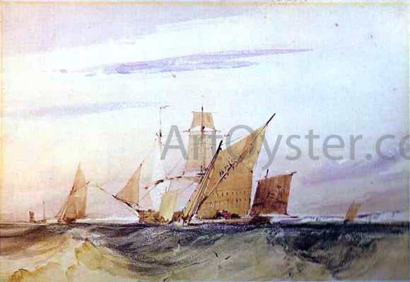  Richard Parkes Bonington Shipping Off the Coast of Kent - Art Print