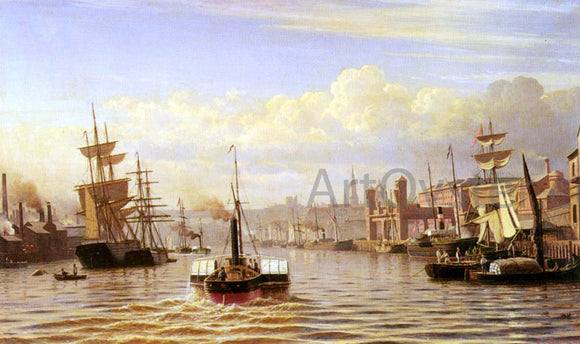  Christian Eckardt Shipping On The River Tyne, Newcastle - Art Print
