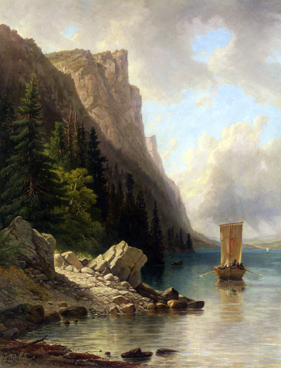  Joseph Zelger Ships Approaching the Shore - Art Print