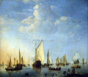  The Younger Willem Van de  Velde Ships in a Calm Sea - Art Print