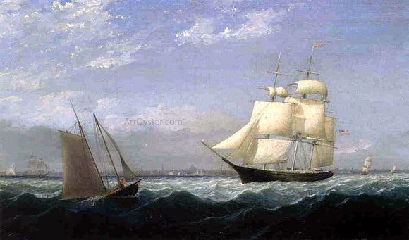  Fitz Hugh Lane Ships in Boston Harbor - Art Print