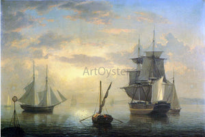  Fitz Hugh Lane Ships in Harbor - Art Print