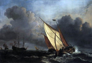  The Younger Willem Van de  Velde Ships on a Stormy Sea - Art Print