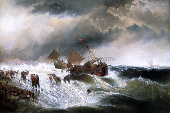  Edward Moran A Shipwreck - Art Print