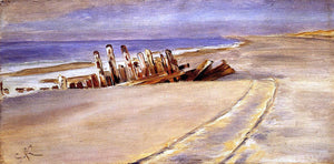  Peder Severin Kroyer Shipwreck at Skagen North Beach - Art Print