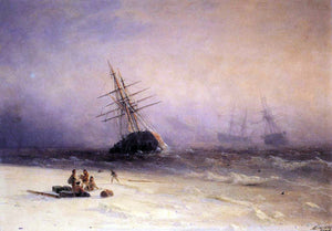  Ivan Constantinovich Aivazovsky Shipwreck on the Black Sea - Art Print