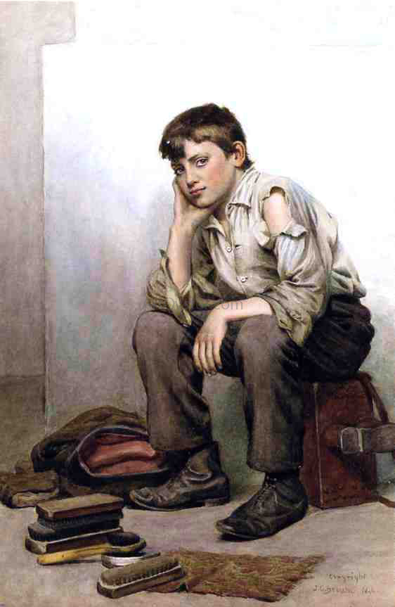  John George Brown Shoe Shine Boy - Art Print