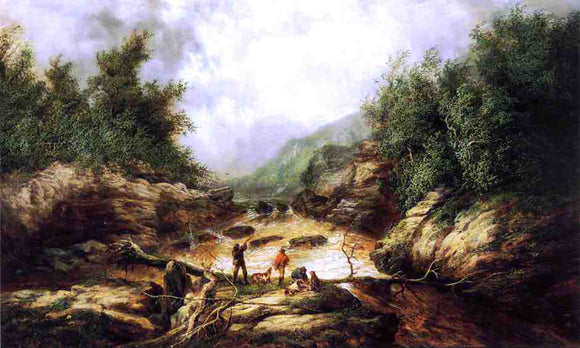  William Anthony Frerichs Shooting Birds in a River George - Art Print