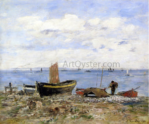  Eugene-Louis Boudin Shore at Sainte-Adresse, Low Tide - Art Print