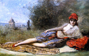  Jean-Baptiste-Camille Corot Sicilian Odalisque - Art Print