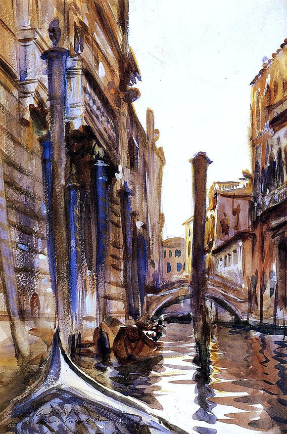  John Singer Sargent A Side Canal in Venice - Art Print