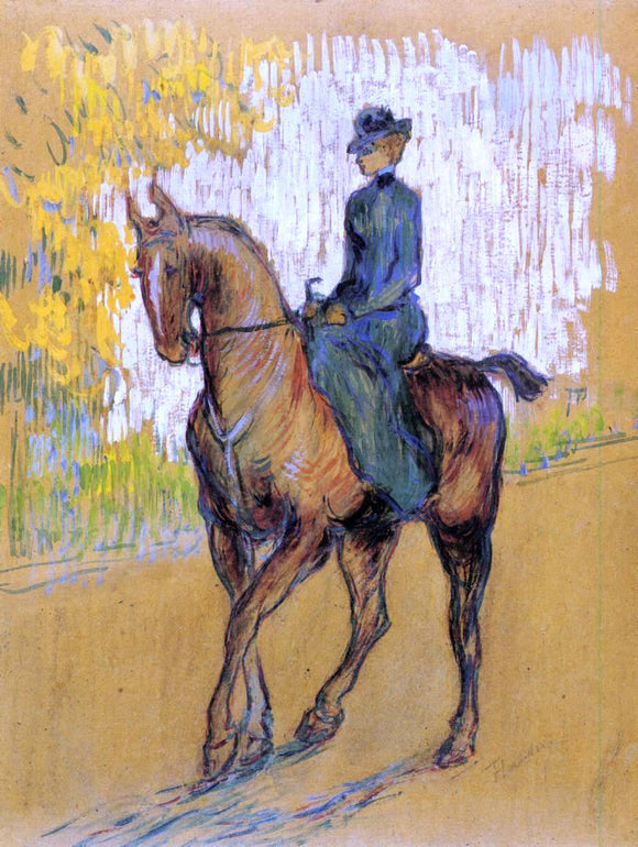  Henri De Toulouse-Lautrec Side-Saddle - Art Print