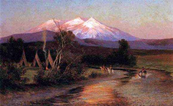  Edward Hill Sierra Blanca at Sunset Looking East from Palmilia, New Mexico - Art Print