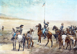  Frederic Remington Signaling the Main Command - Art Print