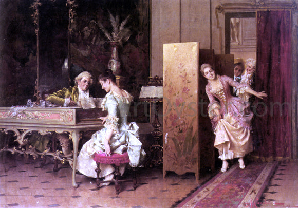  Adriano Cecchi Signorina E Cavaliere - Art Print