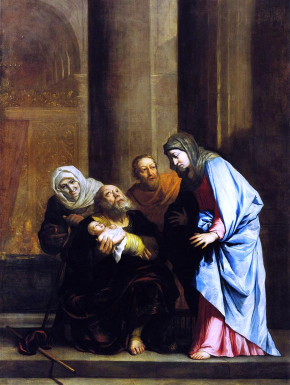  Benjamin West Simeon with the Infant Jesus - Art Print