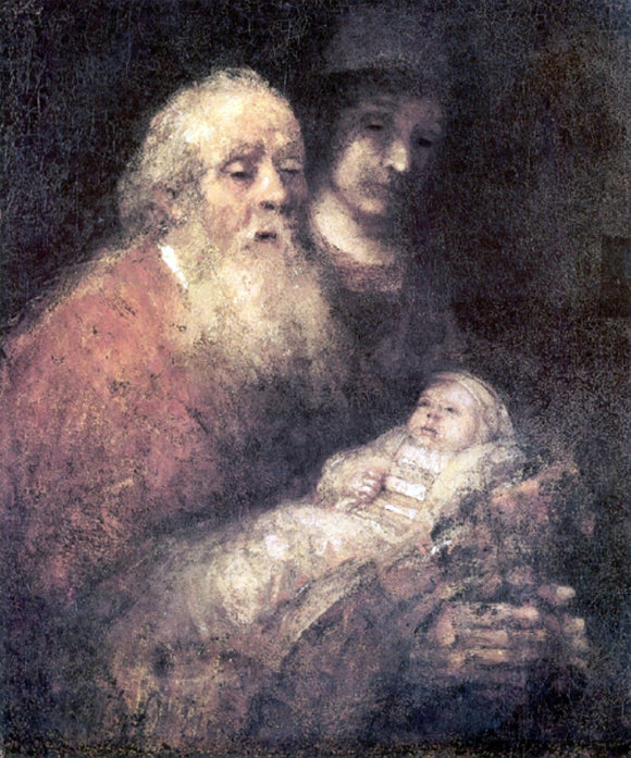  Rembrandt Van Rijn Simon with Jesus - Art Print