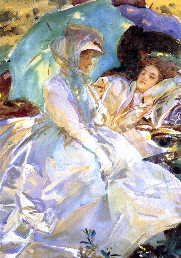  John Singer Sargent Simplon Pass: Reading - Art Print