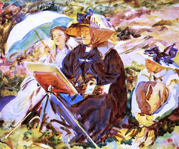  John Singer Sargent Simplon Pass: The Lesson - Art Print