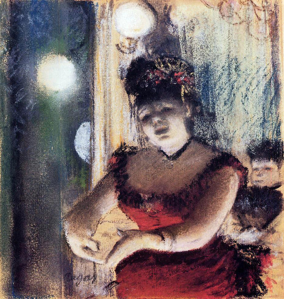  Edgar Degas Singer in a Cafe-Concert - Art Print
