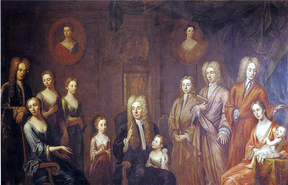  John Smibert Sir Francis Grand and His Family - Art Print