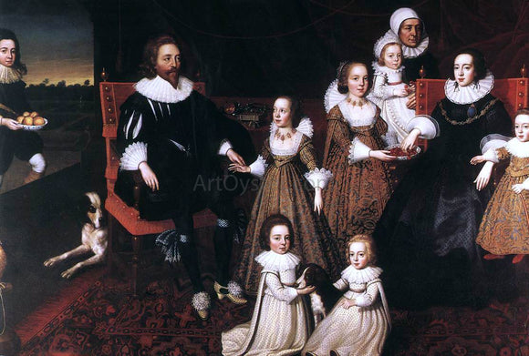  Cornelius Johnson Sir Thomas Lucy and his Family - Art Print