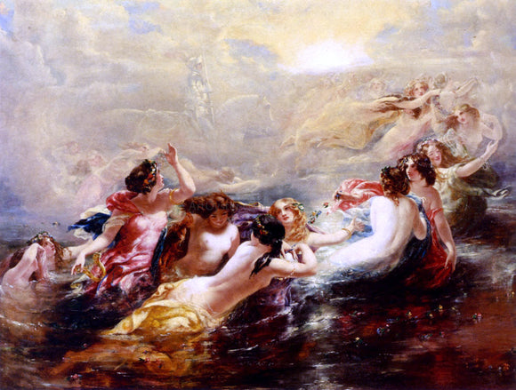 William Edward Frost Sirens And The Night - Art Print