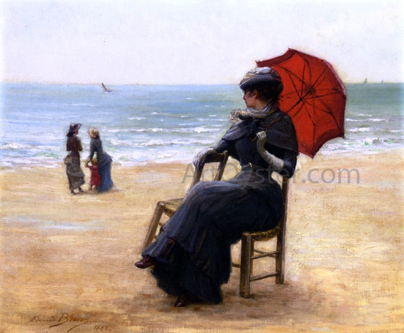  Edouard Bisson Sitting by the Sea - Art Print
