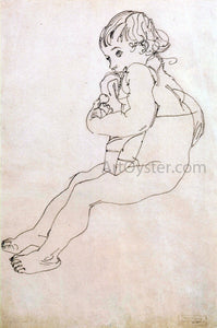  Egon Schiele Sitting Child - Art Print