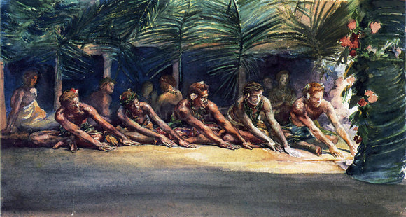  John La Farge Siva Dance at Night (also known as A Samoan Dance) - Art Print