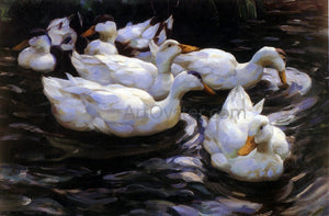  Alexander Koester Six Ducks in a Pond - Art Print