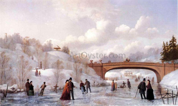  Johann Mongles Culverhouse Skating in Central Park - Art Print