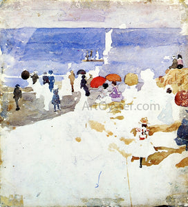  Maurice Prendergast Sketch - Figures on Beach (also known as Early Beach) - Art Print
