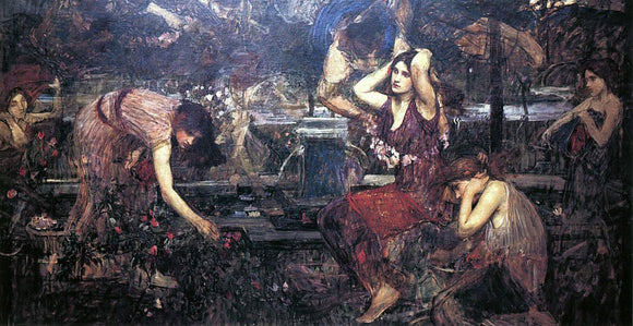  John William Waterhouse Sketch for 'Flora and the Zephyrs' - Art Print