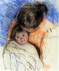  Mary Cassatt Sketch of Mother Looking down at Thomas - Art Print