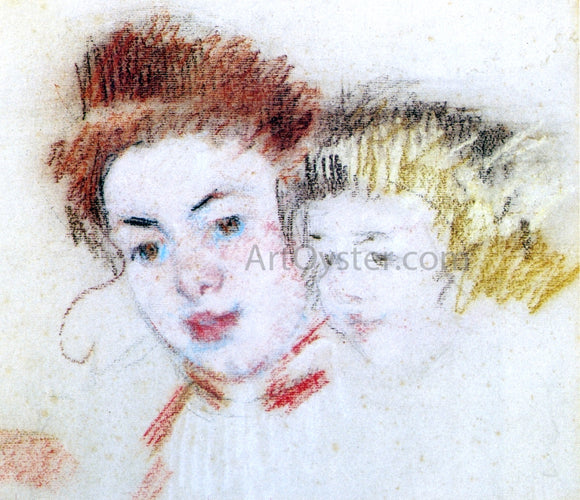  Mary Cassatt Sketch of Reine and Child - Art Print