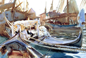  John Singer Sargent Sketching on the Giudecca - Art Print