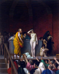  Jean-Leon Gerome Slave Market in Rome - Art Print