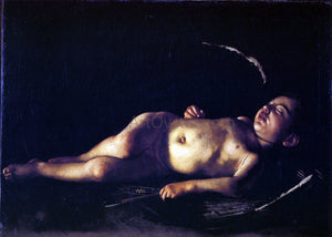  Caravaggio Sleeping Cupid - Art Print