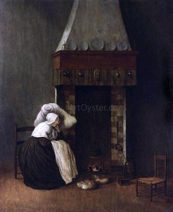  Jacobus Vrel Sleeping Woman (The Convalescent) - Art Print