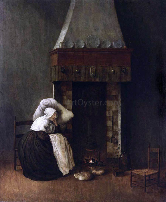  Jacobus Vrel Sleeping Woman (The Convalescent) - Art Print