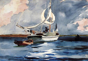  Winslow Homer Sloop, Nassau - Art Print