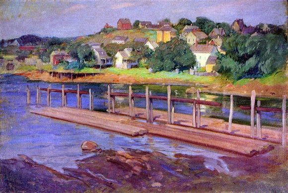  Frank Duveneck A Small Boat Landing - Art Print