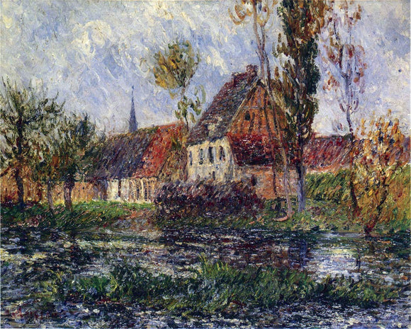  Gustave Loiseau Small Farm by the Eure River - Art Print