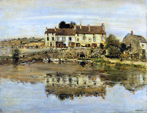  Jean-Francois Raffaelli Small Houses on the Banks of the Oise - Art Print