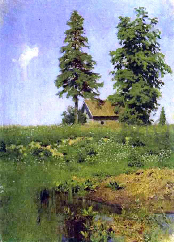  Isaac Ilich Levitan Small Hut in a Meadow, Study - Art Print