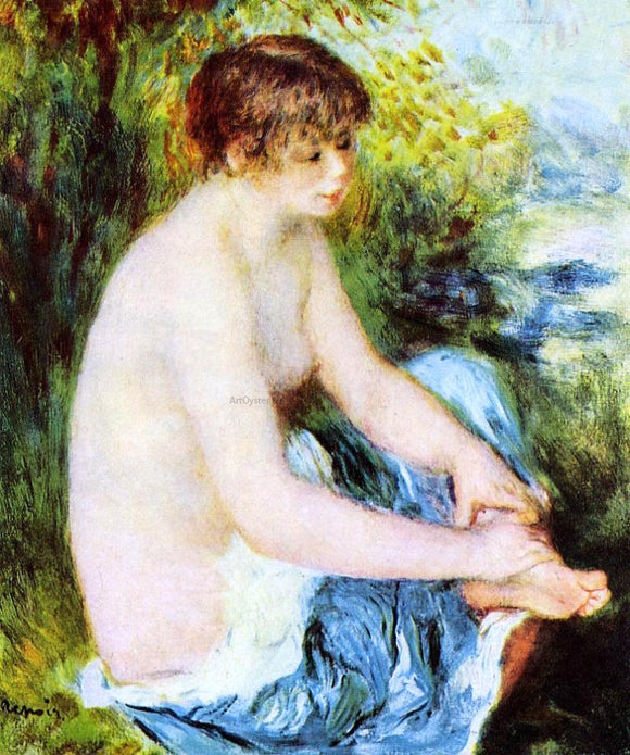 Pierre Auguste Renoir Small Nude in Blue - Art Print