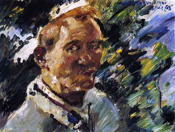  Lovis Corinth Small Self Portrait at the Walchensee - Art Print
