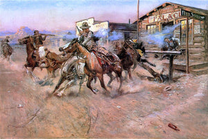  Charles Marion Russell Smoke of a .45 - Art Print