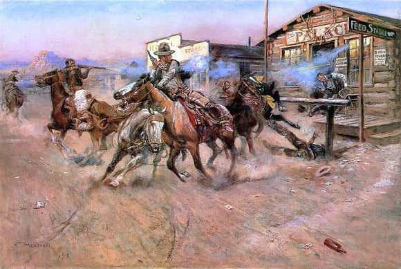  Charles Marion Russell Smoke of a .45 - Art Print